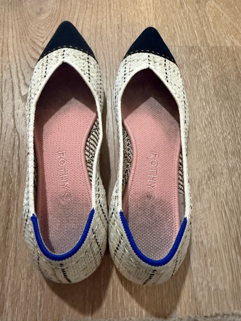 Rothy’s The Point Moonlight Tweed Flats Size 6.5 - Picture 5 of 8